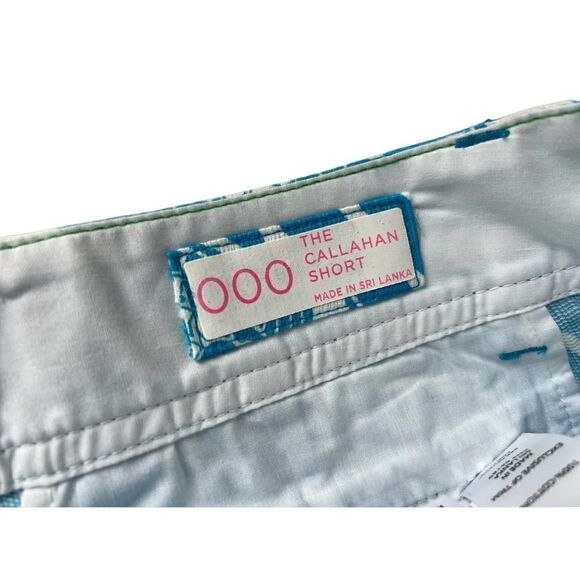 Lilly Pulitzer NWT Callahan Stretch Shorts Turquoise & White Women's Size 000 - Picture 7 of 8